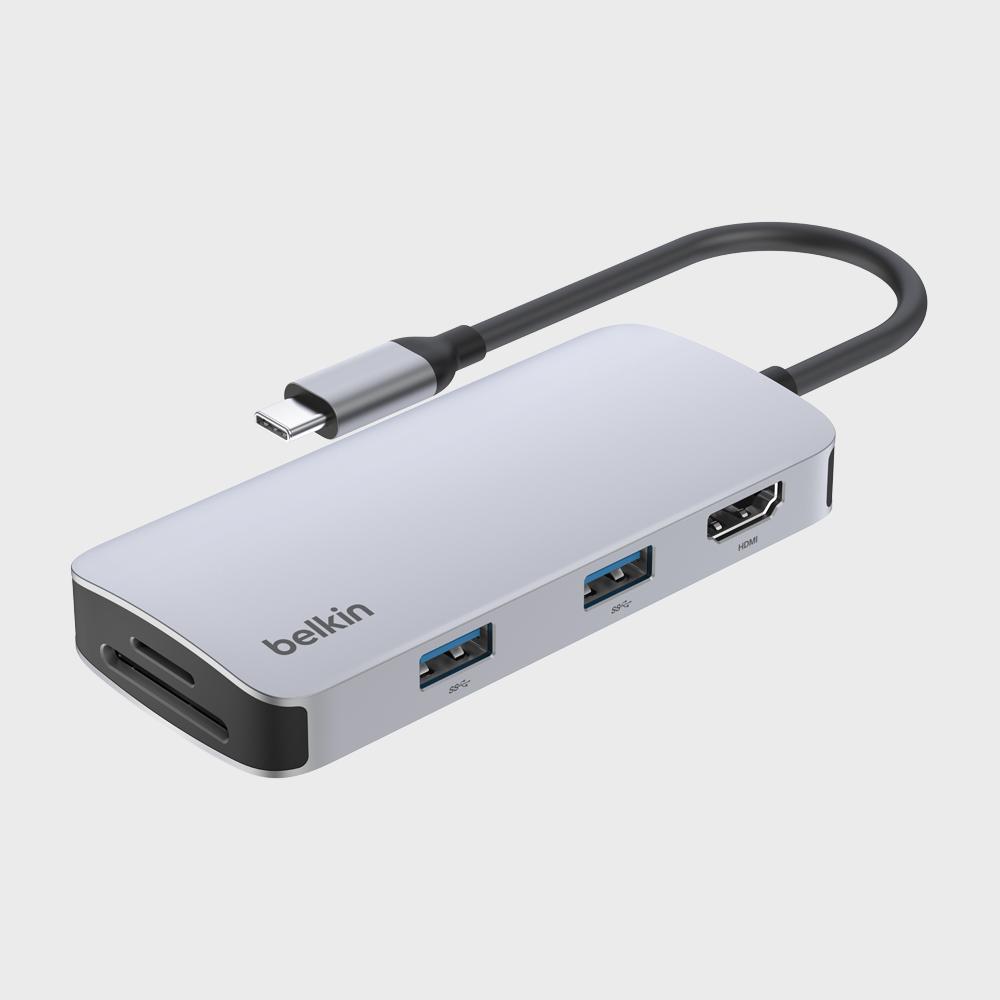 벨킨 5in1 C타입 멀티허브 HDMI 2.0 4K 60Hz AVC007fq