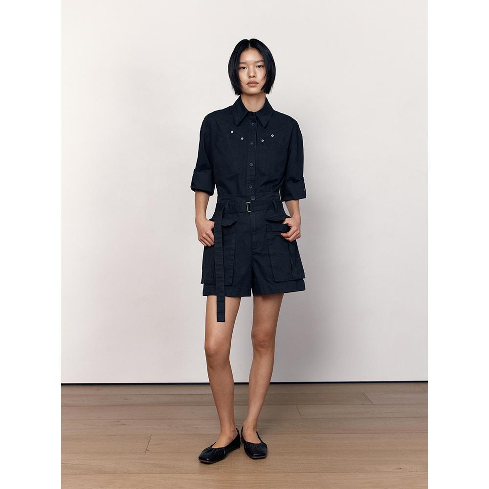 NOOMI HALF PANTS, BLACK