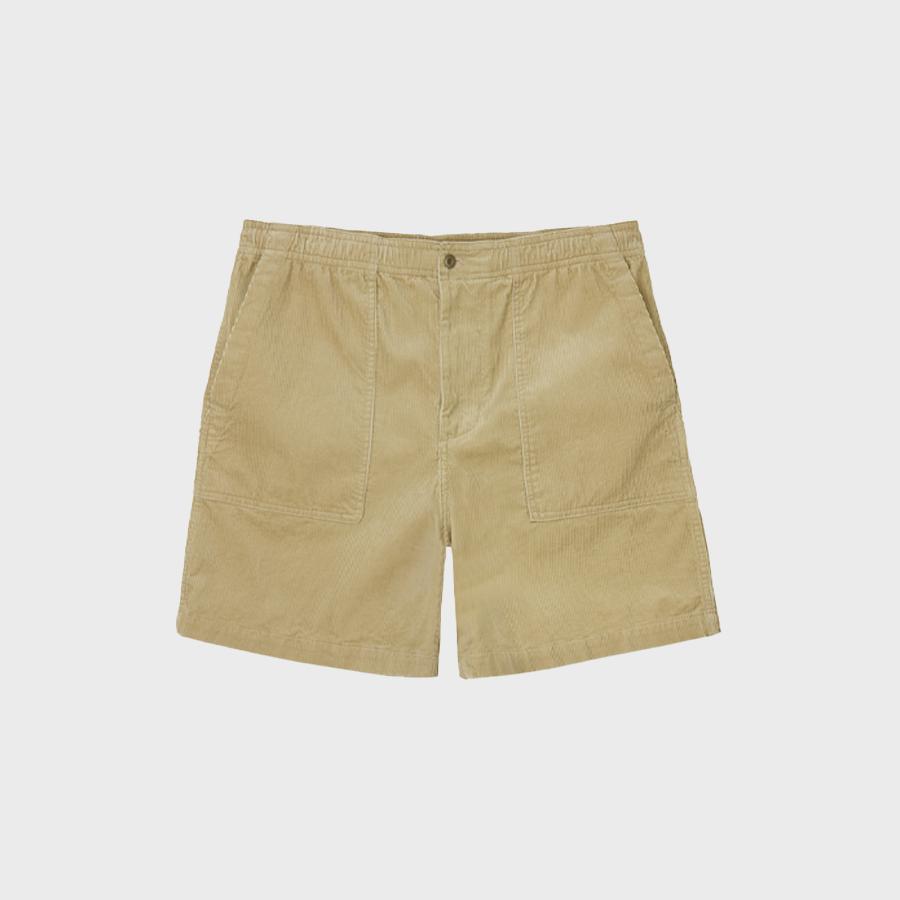 Corduroy Fatigue Shorts - Beige