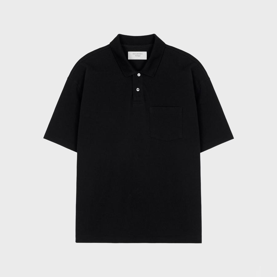 Loose Fit Dry Pique T-Shirt - Black