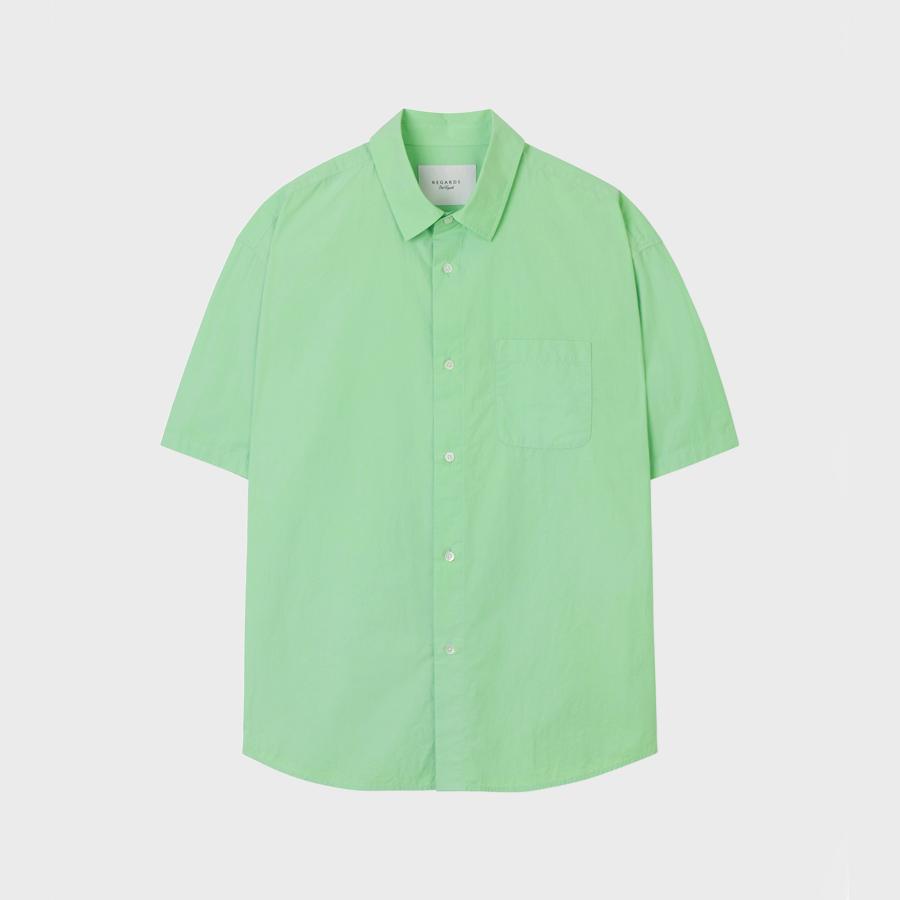 Loose Fit Short-Sleeve Shirt - Apple Green