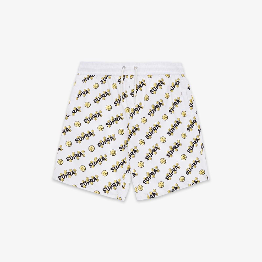 SUPRA COIN MONOGRAM SHORTS WHITE(WHITE)