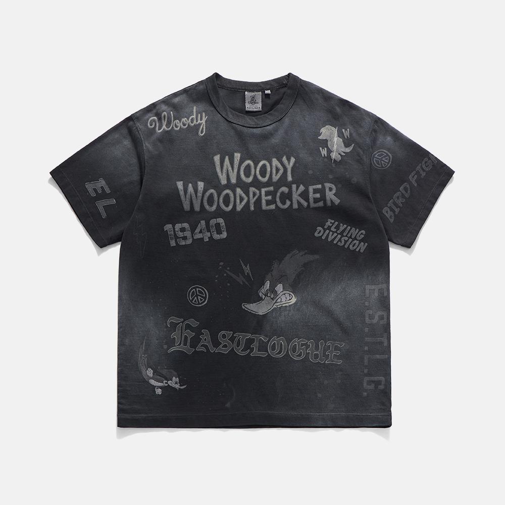 VINTAGE WOODY DOODLE T-SHIRT / BLACK