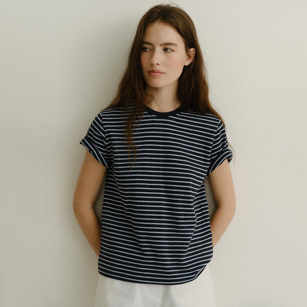 [단독/사이즈추가][18차] Benjamin Stripe T-shirt (Blue)