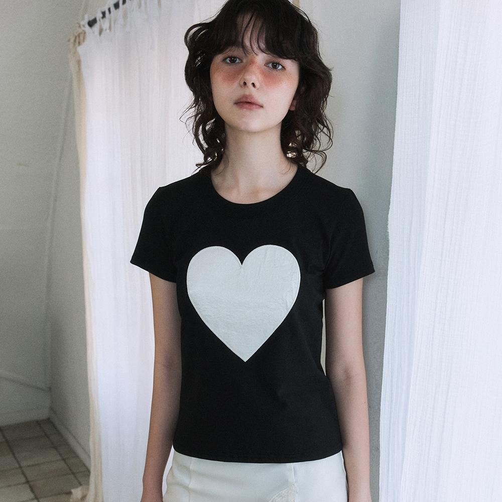 Heart Applique Tee (Black)
