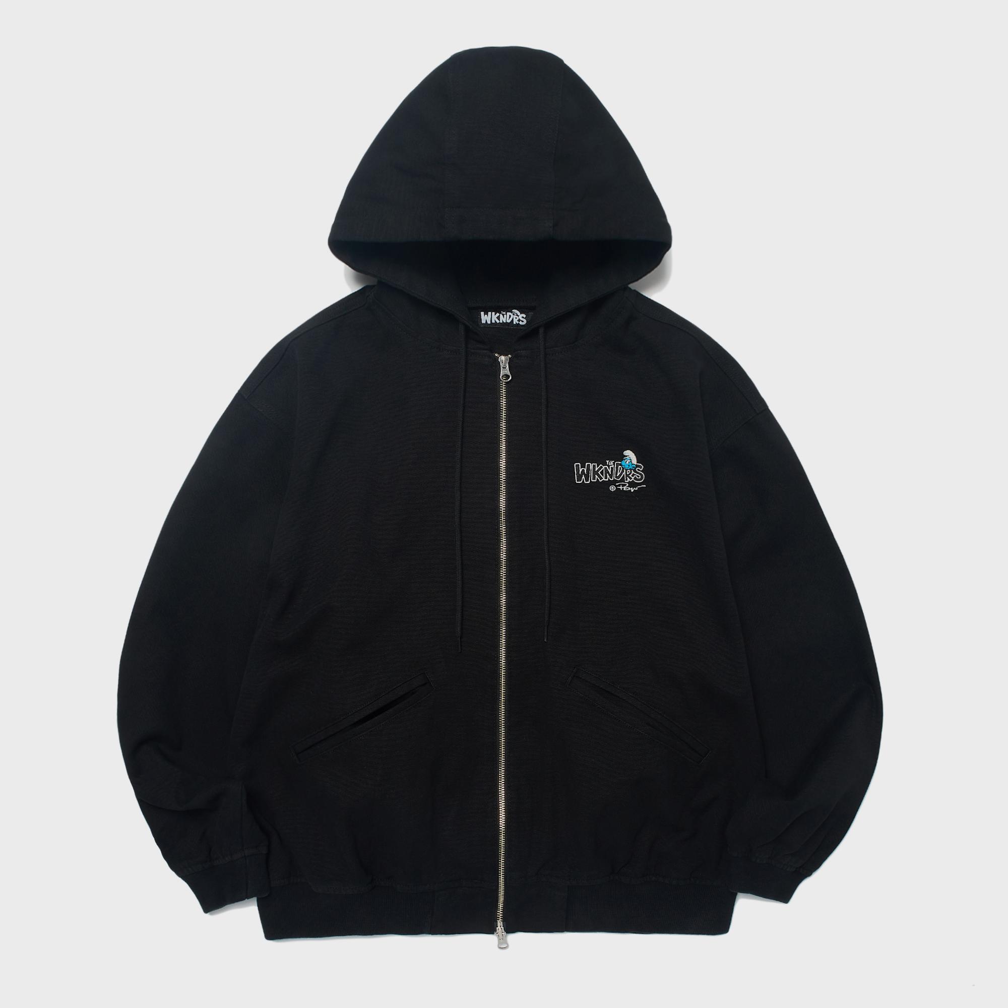 HOODED CANVAS JACKET (BLACK)