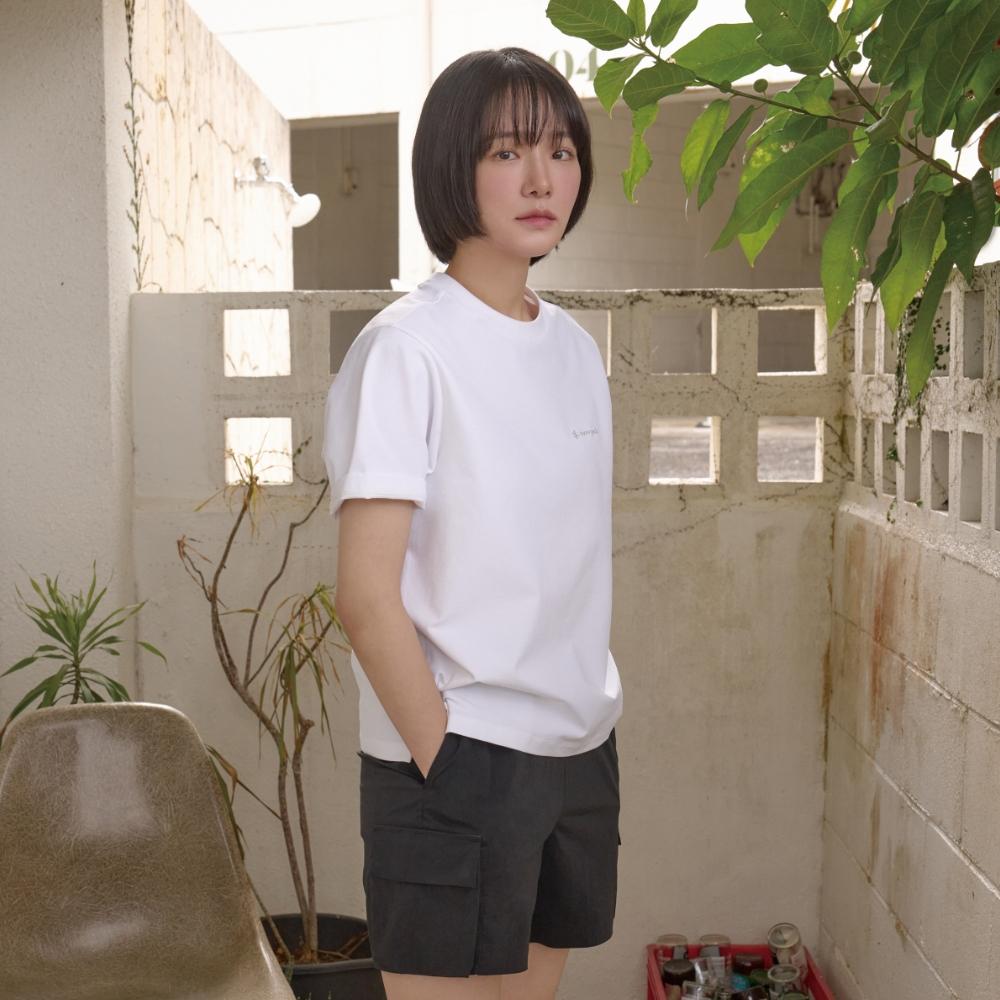클래식 우븐 여성 반팔 티셔츠 White (S25MWTTS17)