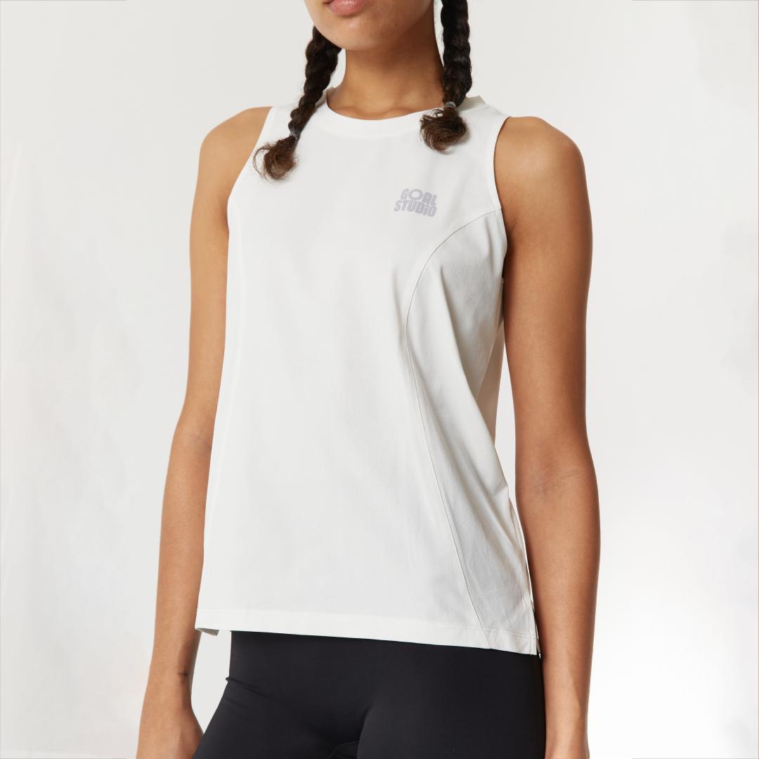 WS AIR DRY SLEEVELESS-WHITE