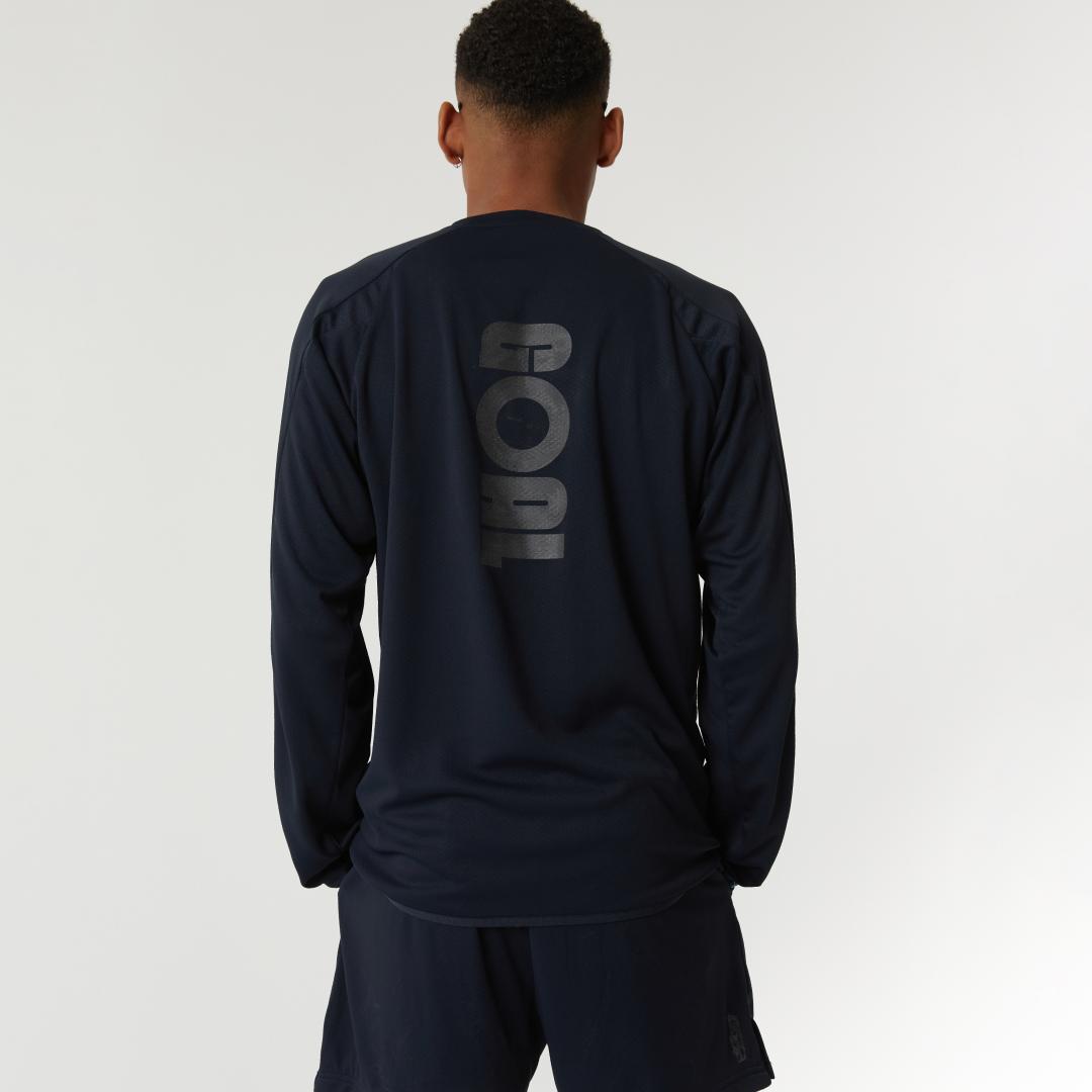 MS LONG SLEEVE QUARTER ZIP-UP-NAVY