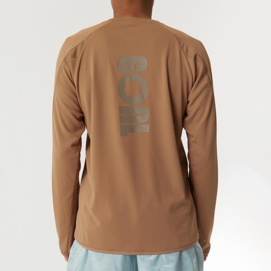 MS LONG SLEEVE QUARTER ZIP-UP-BROWN