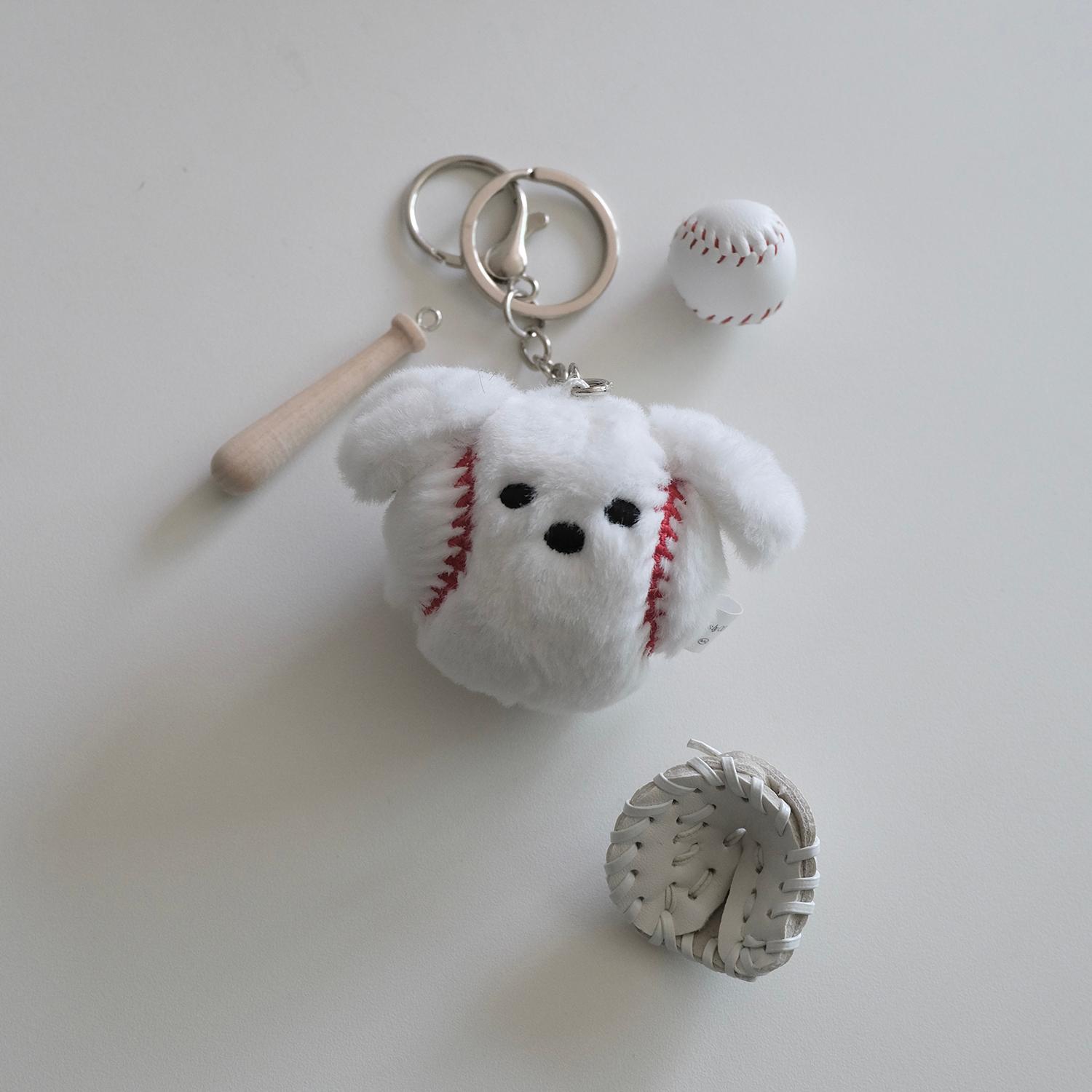 (7차) Olivet puppy base ball key-chain (올뭉이 야구공 야구 키링)
