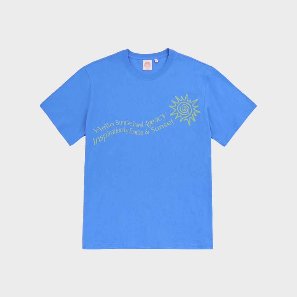 HS Travel Agency Wave Logo Tee_Blue