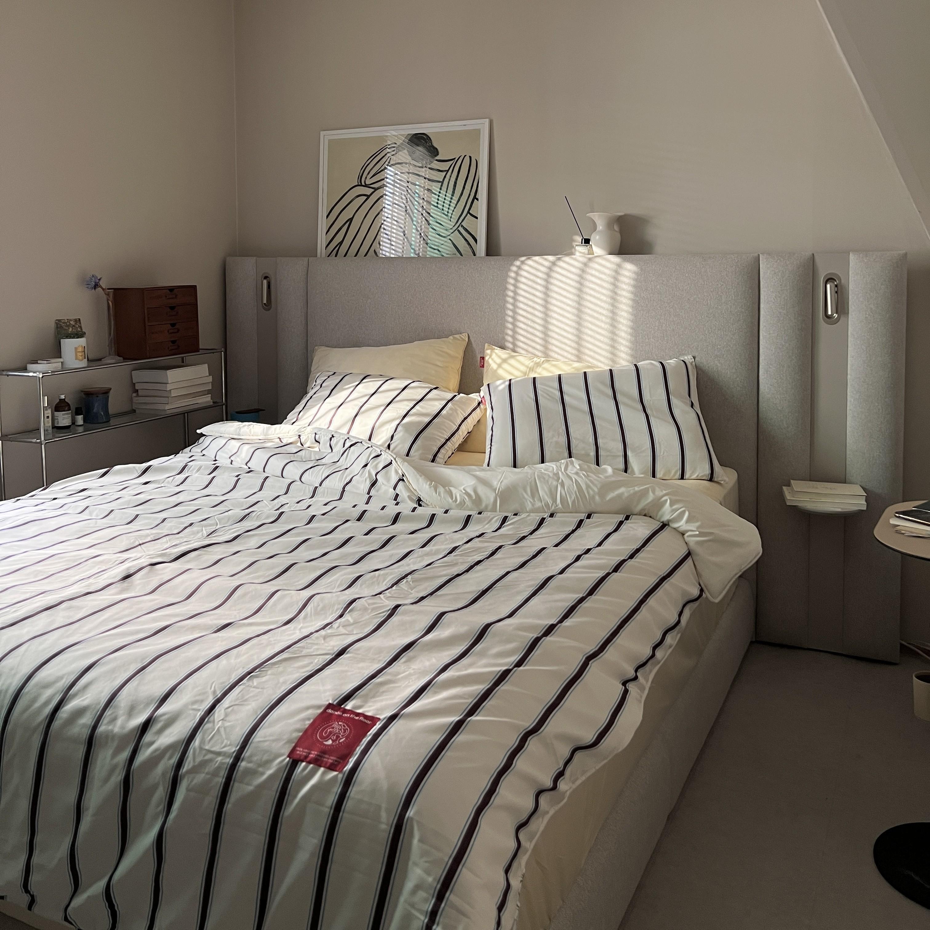 Furless Bedding 털안붙는 리버서블 차렵이불+베개커버 세트 브라운 (SS/QK)