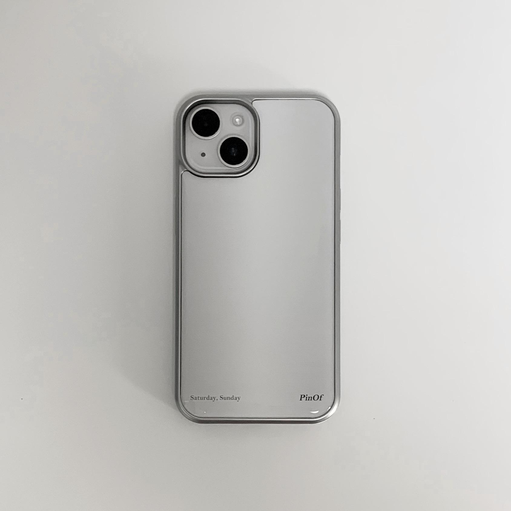 Silver epoxy phone case