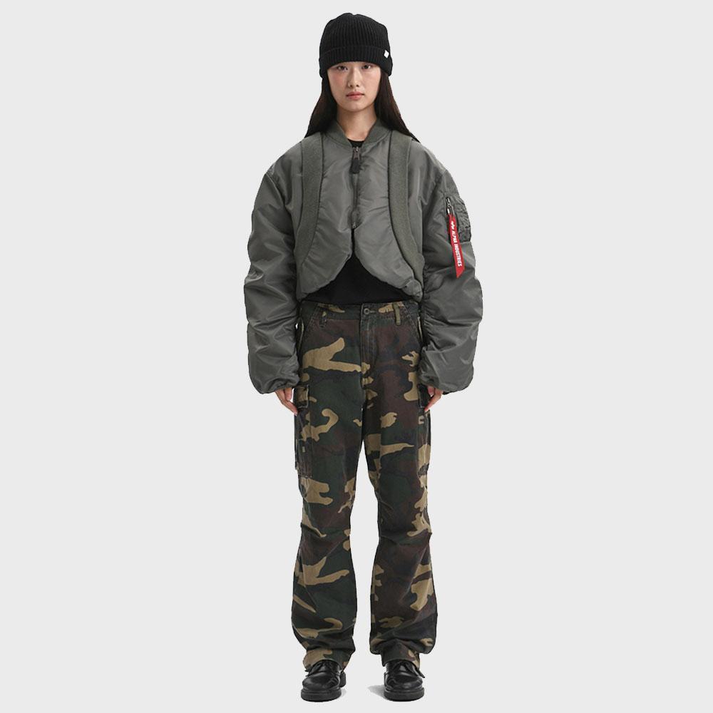 KNIT RIB MA-1 FLIGHT JACKET W (FIELD GRAY)