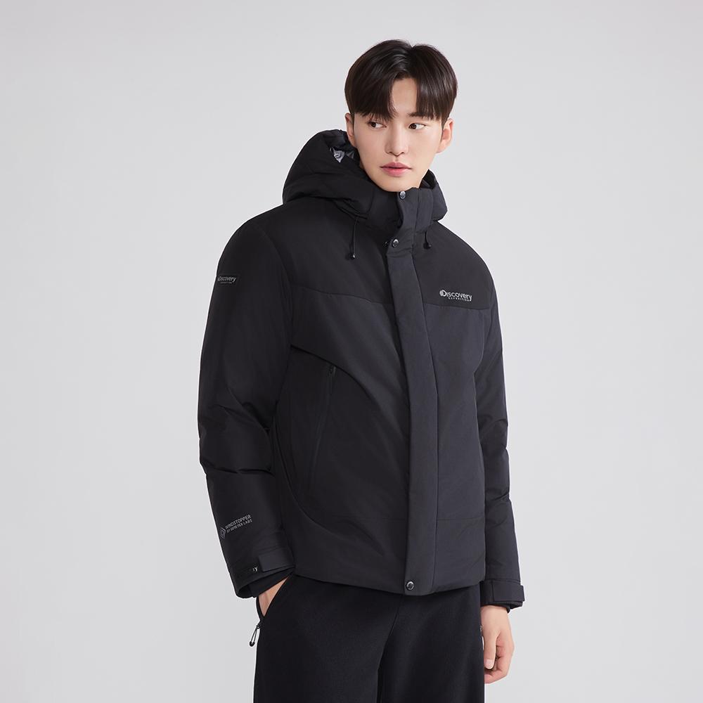 남성 베르겐 고어 윈드스토퍼 구스다운 숏패딩 (BLACK)