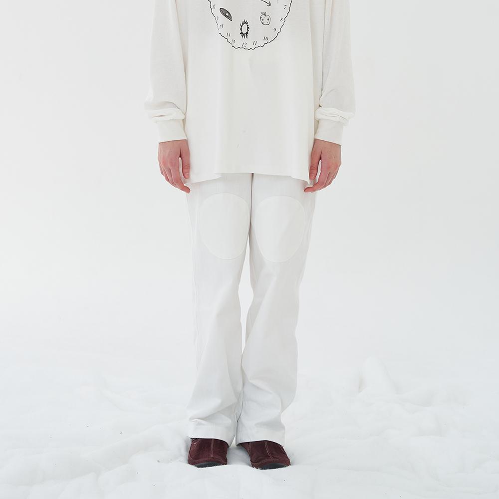 CIRCLE COTTON PANTS WHITE