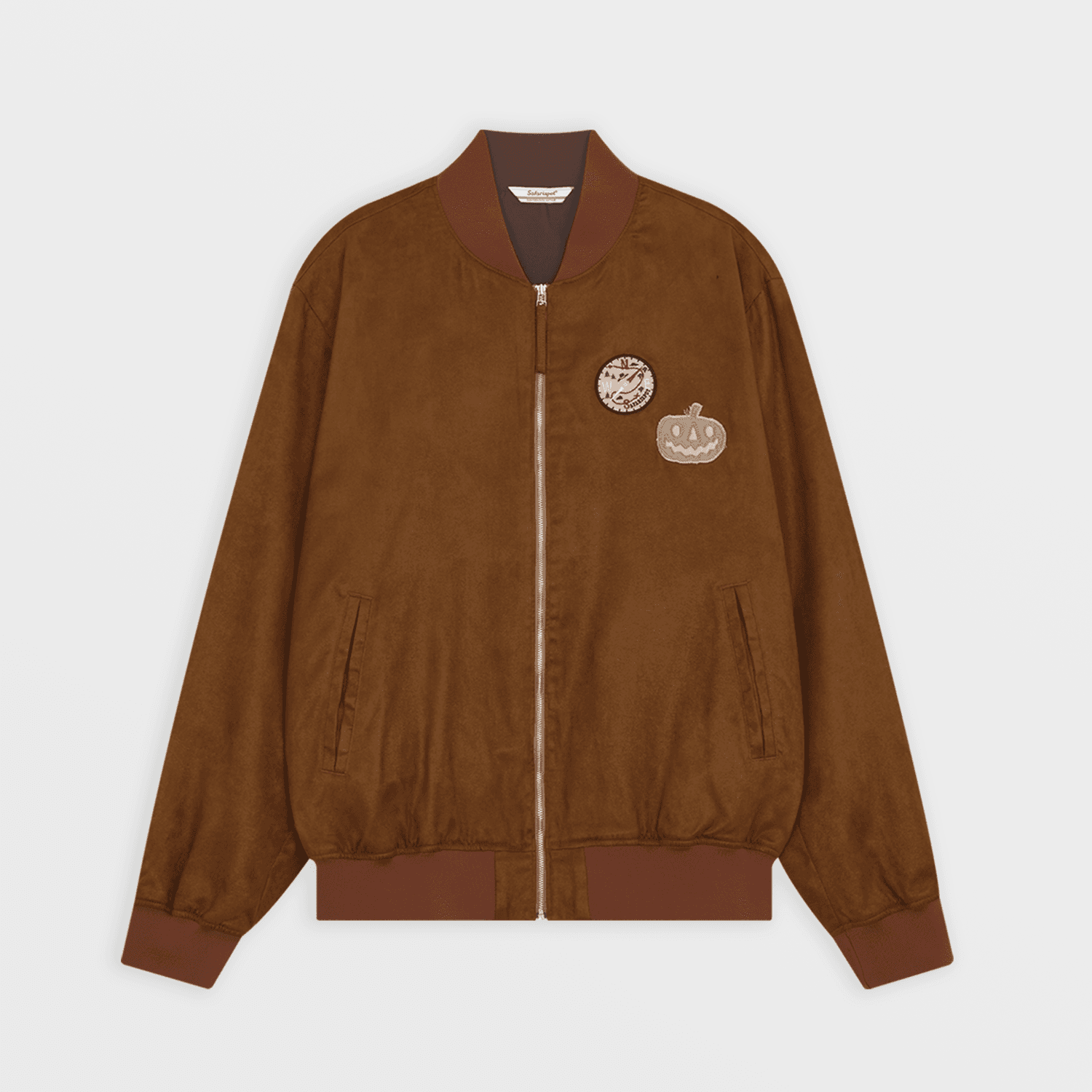 Country Patch Suede Blouson (Brown)