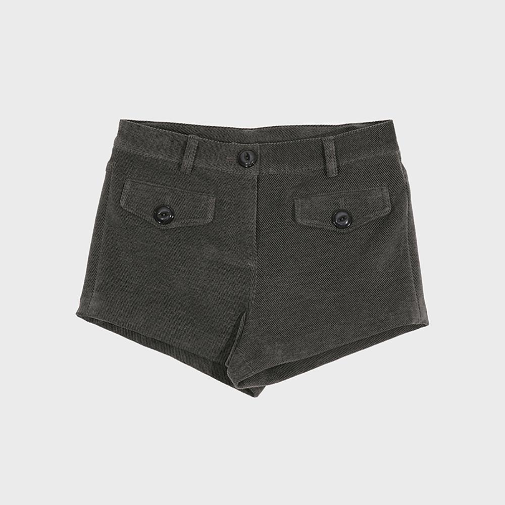 BIG BUTTON CORDUROY SHORTS