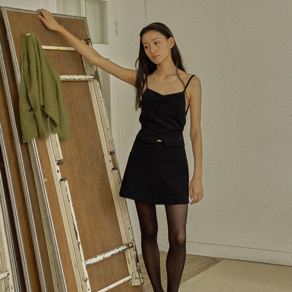 Earth Suede mini Skirt - black