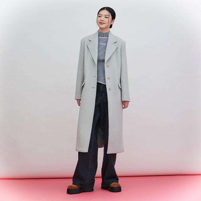 싱글 3버튼 롱코트 AQ4WTB71