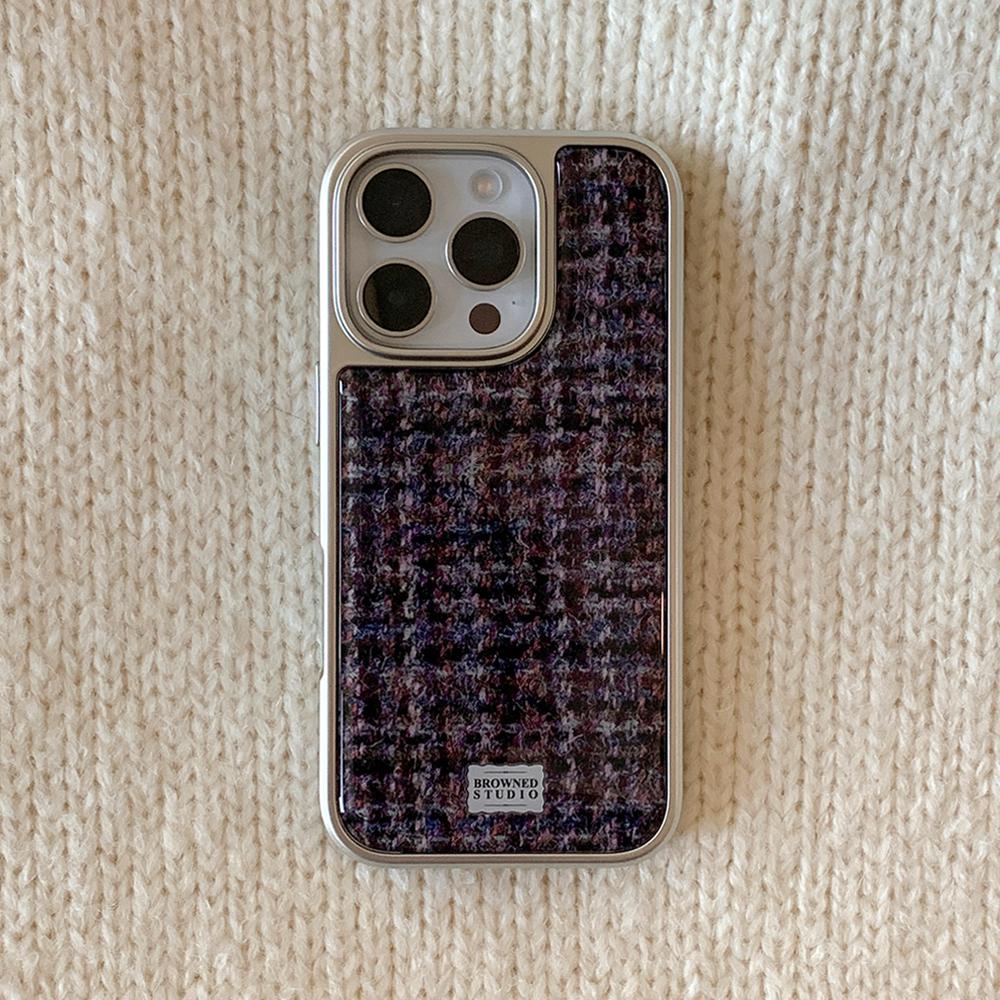 [실버 범퍼 에폭시케이스] Tweed Epoxy Case