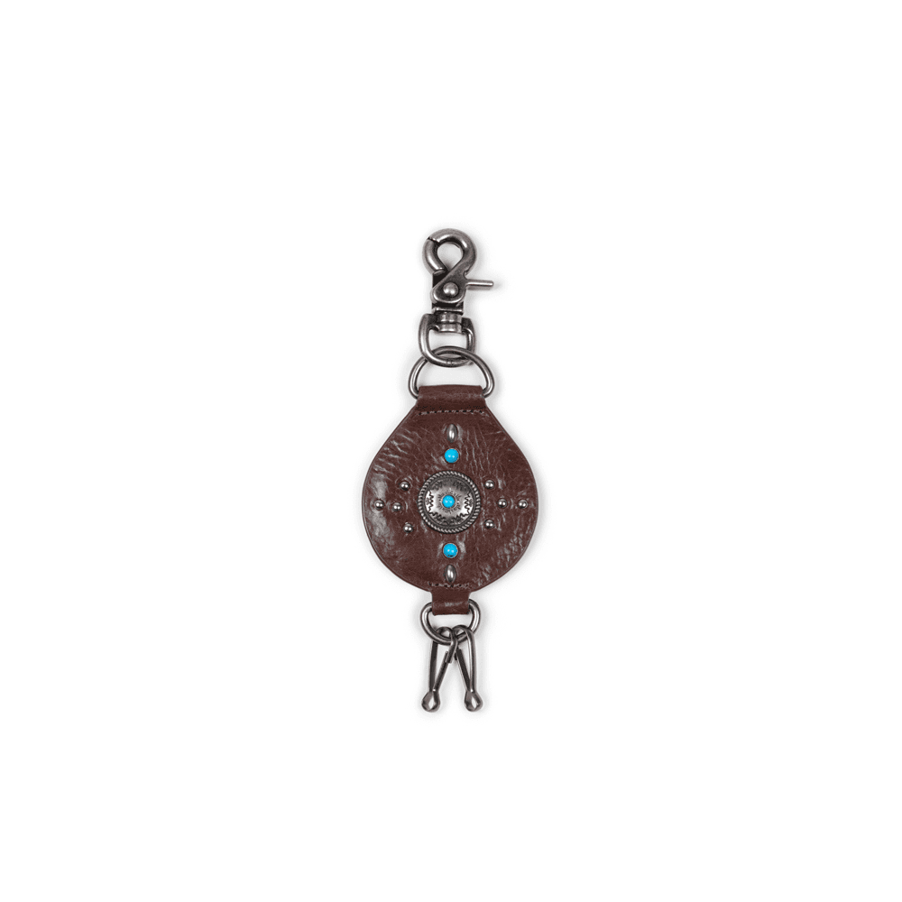 Gem Studded Keyring (Brown)