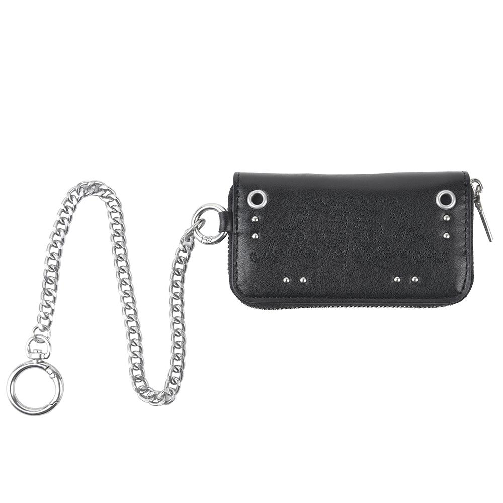 Ornament Embroidery Stud Wallet_Black