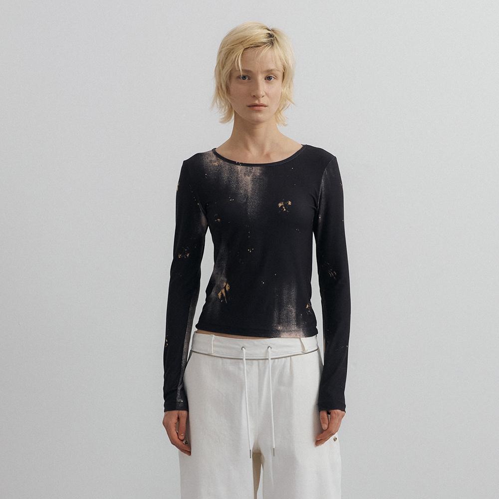 Painting Slim Top_Washed Black