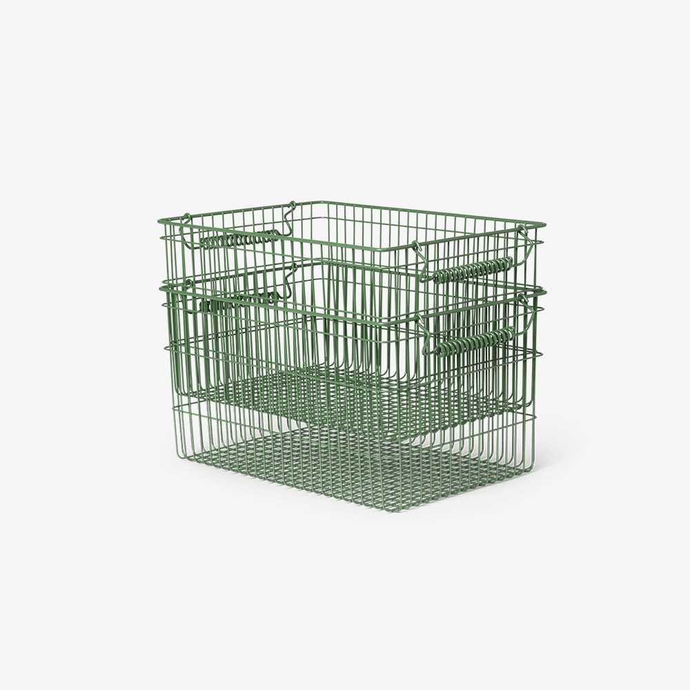 CALA STACKABLE BASKETS GREEN (SET OF 2) 칼라 스태커블 바스켓 그린