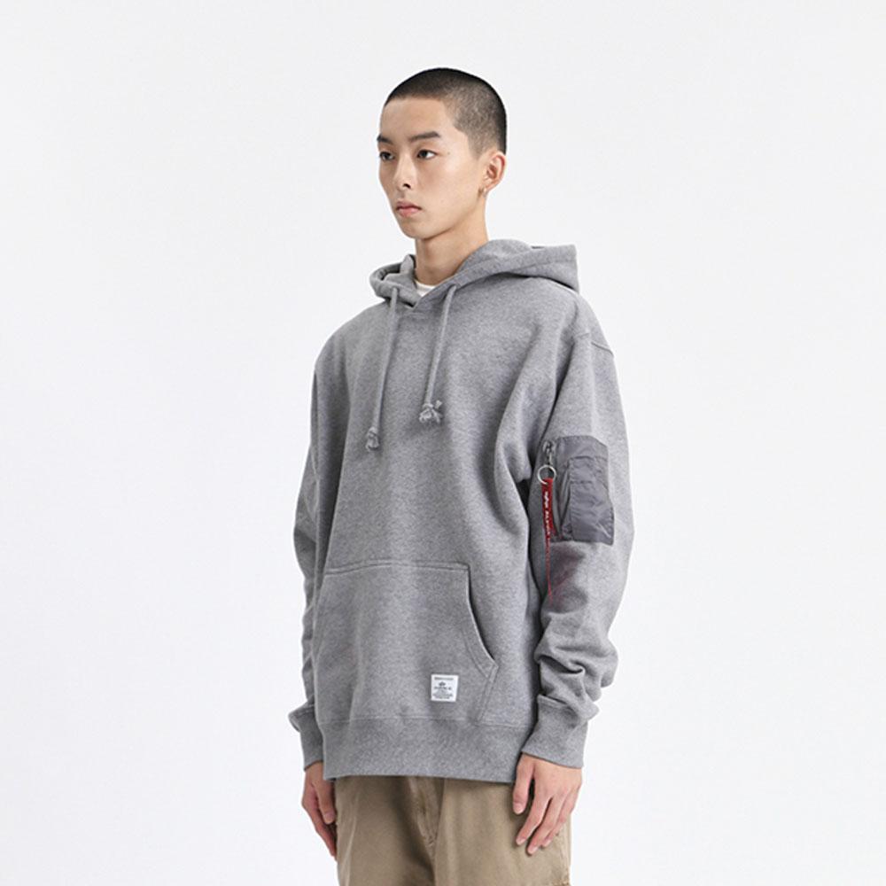 UTILITY POCKET HOODIE (MEDIUM CHARCOAL HEATHER)