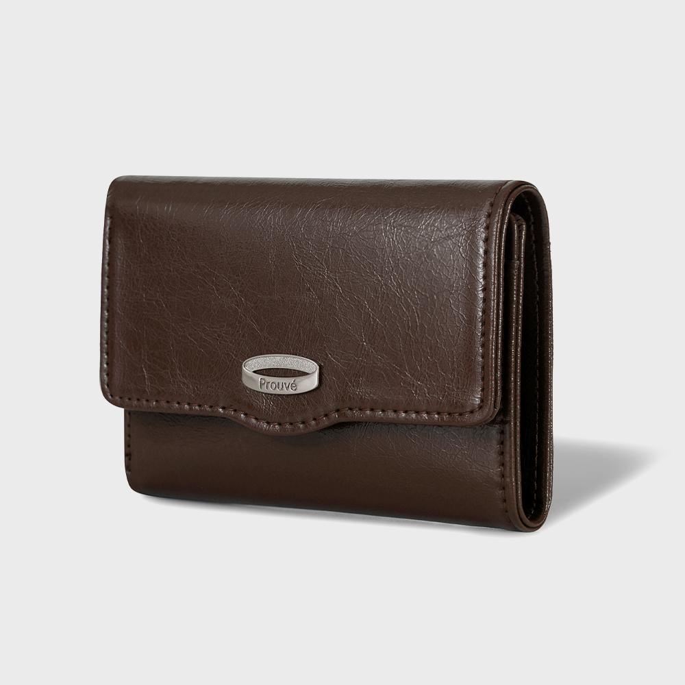 PR FLAP WALLET - DARK BROWN