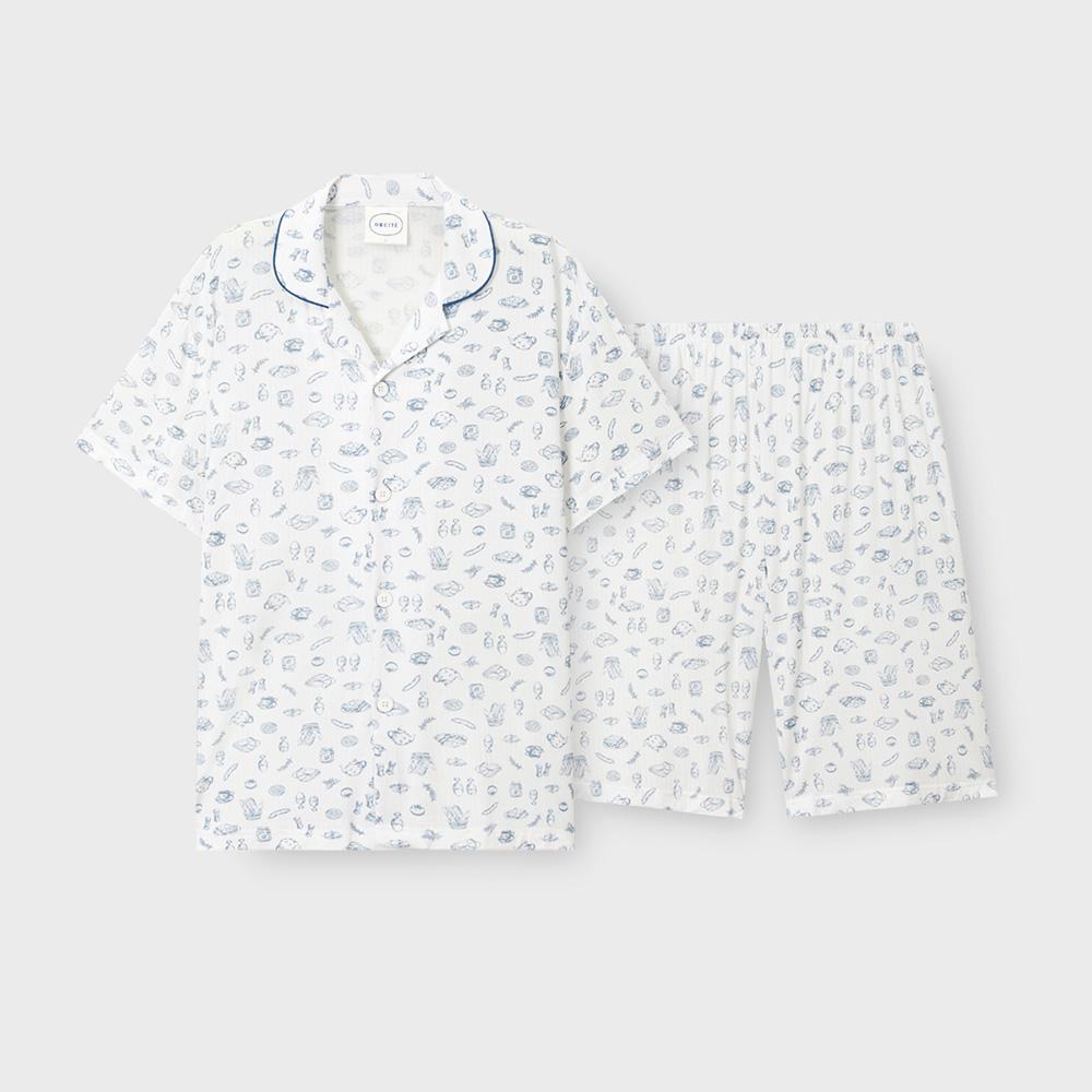 [SET] 남성 H014 쁘띠주르 반소매 파자마 세트