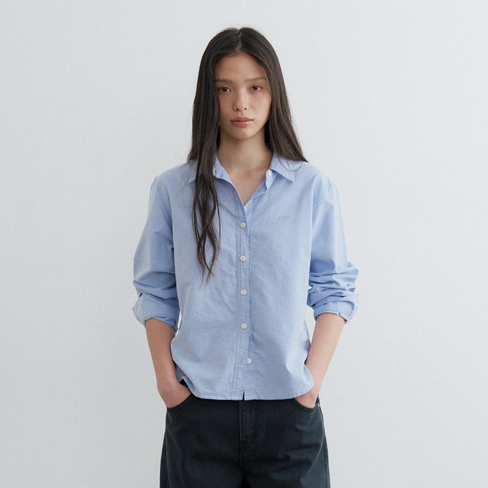 [9차] Standard oxford washed shirt (sky blue)