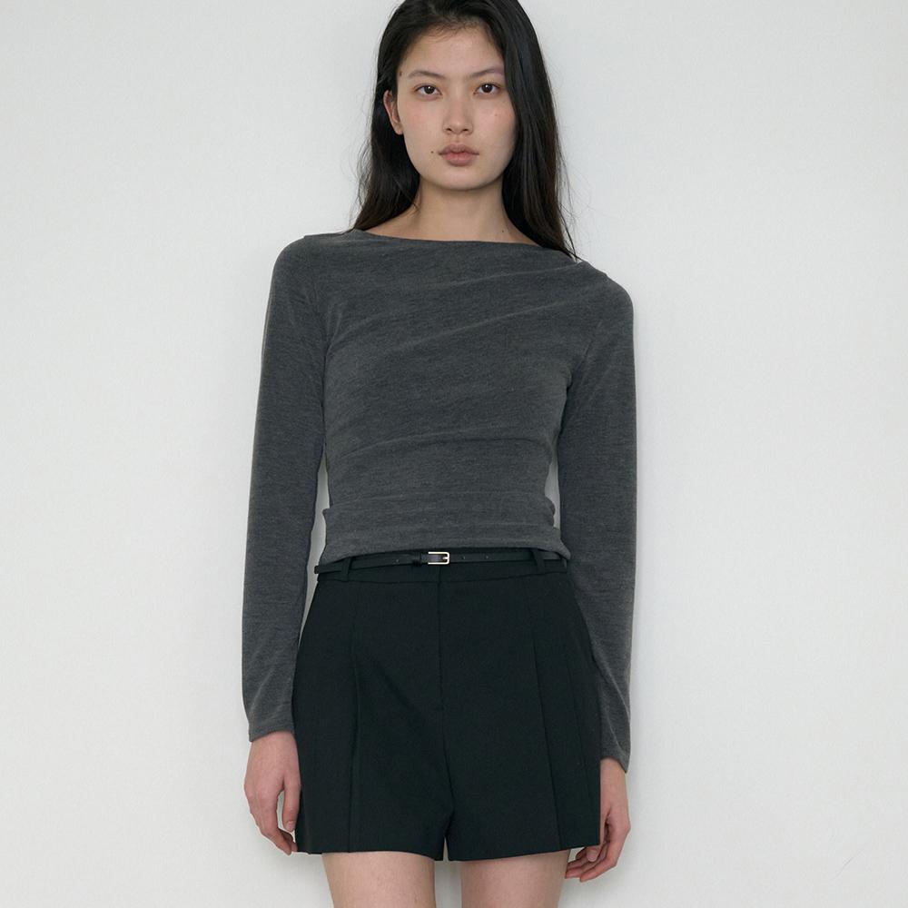 Niv Belted Shorts_Black [벨트 증정]