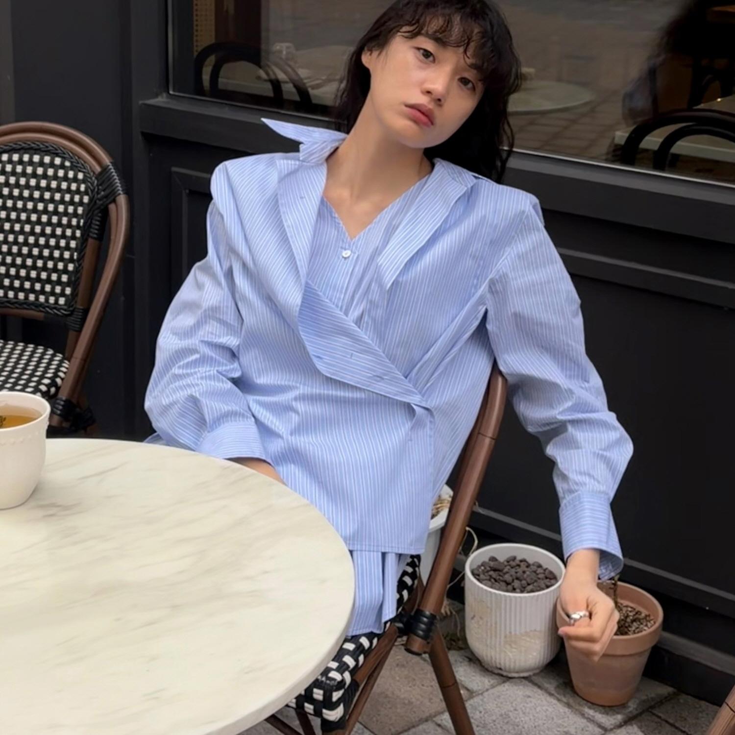 CLASSIC LAYERED SHIRT_BLUE