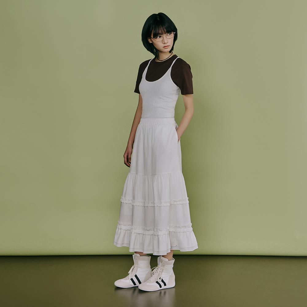 밴딩 캉캉 롱 스커트 AS1WS263