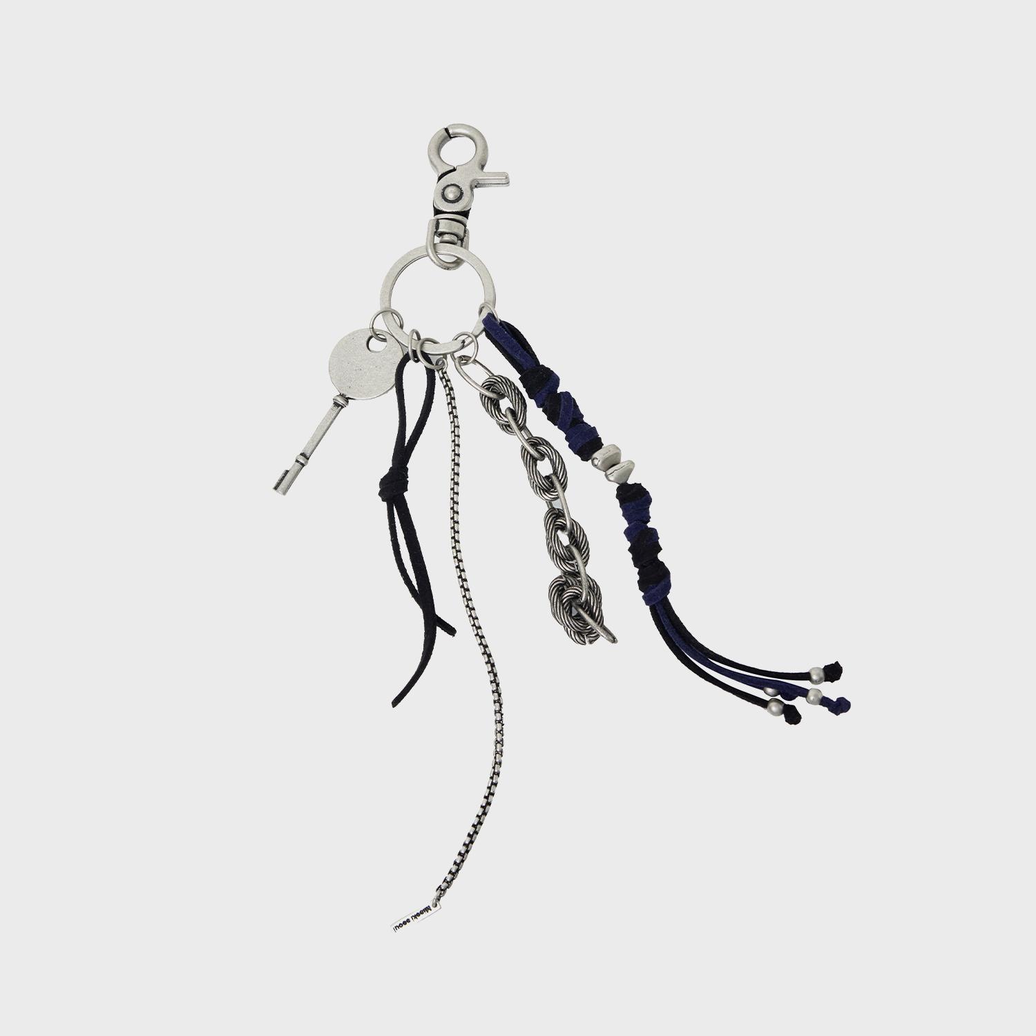 Mixed material keyring BLACK