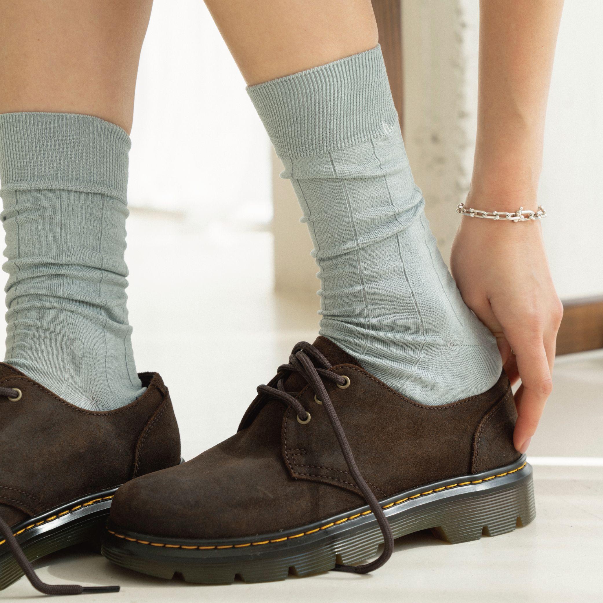 [hiig] no.031 mint gray silket socks