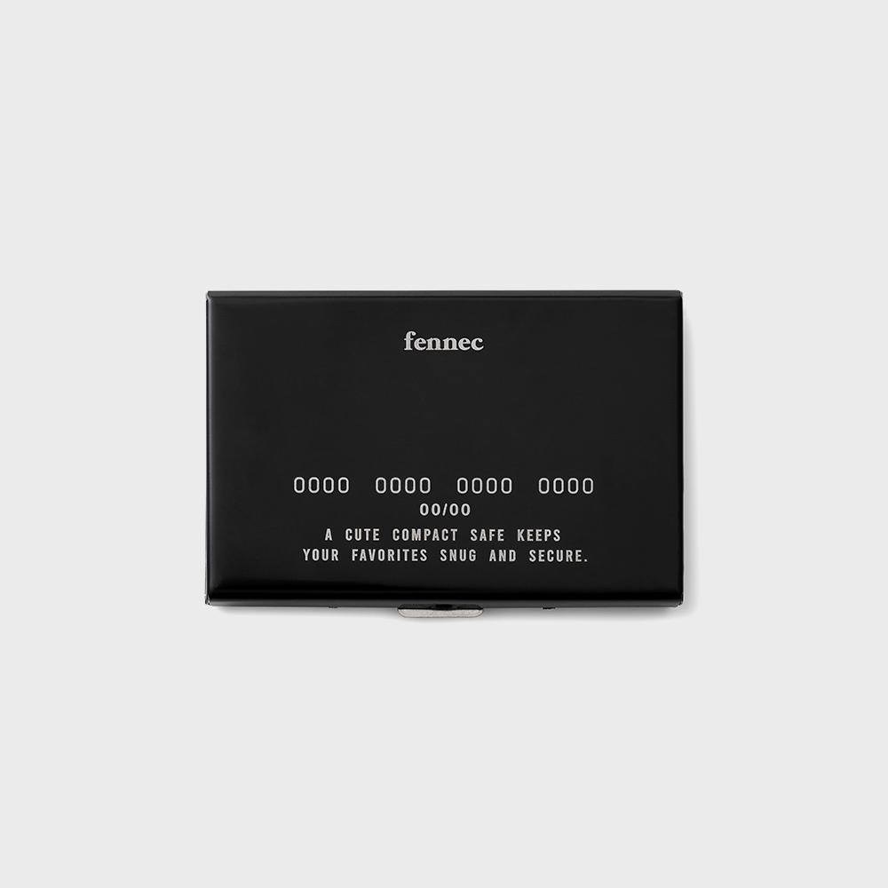 METAL ACCORDION CARD CASE - BLACK