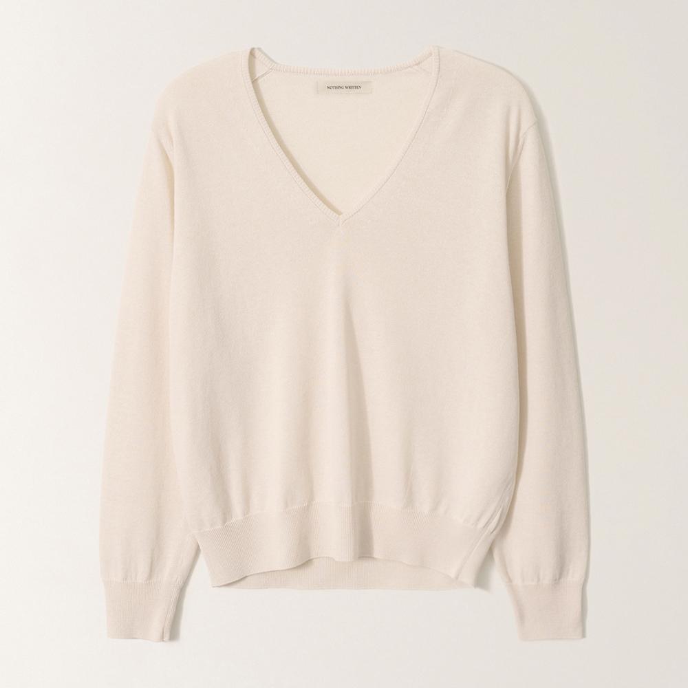 [예약주문 04/13 순차배송] Ciao v-neck pullover (White, W)