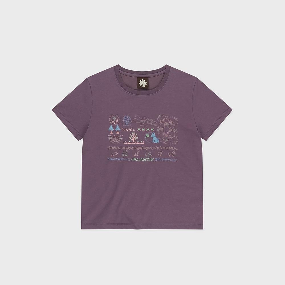 W Nature Sampler Tee Purple
