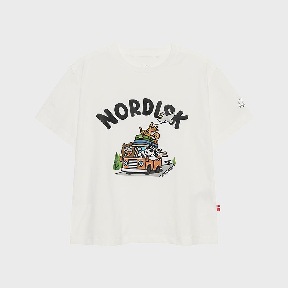 캠프 크루 카툰 반팔 티셔츠 - K_Off White_OXM26257W3