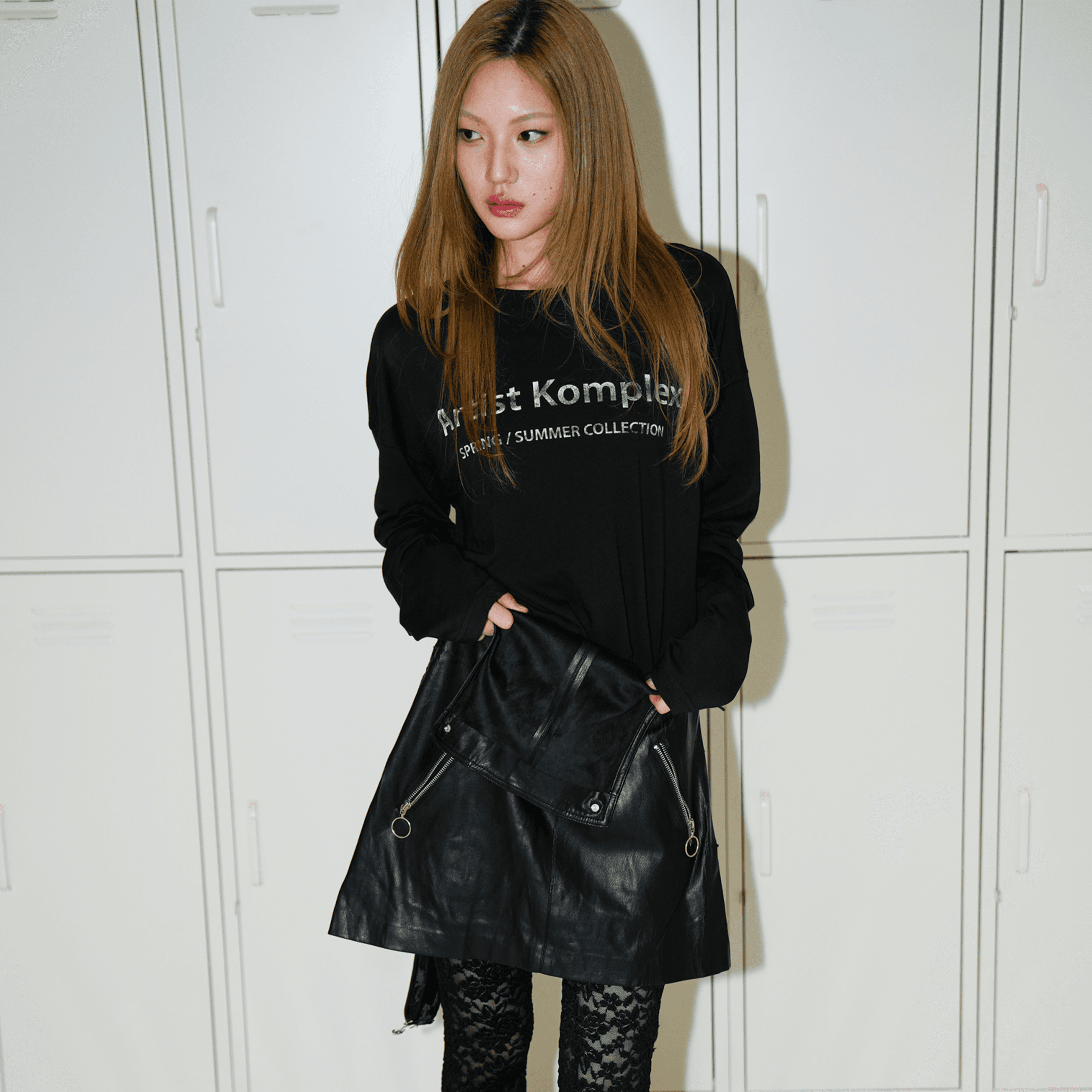 ARTIST VINTAGE SEMI-CROP LONG SLEEVE (BLACK)