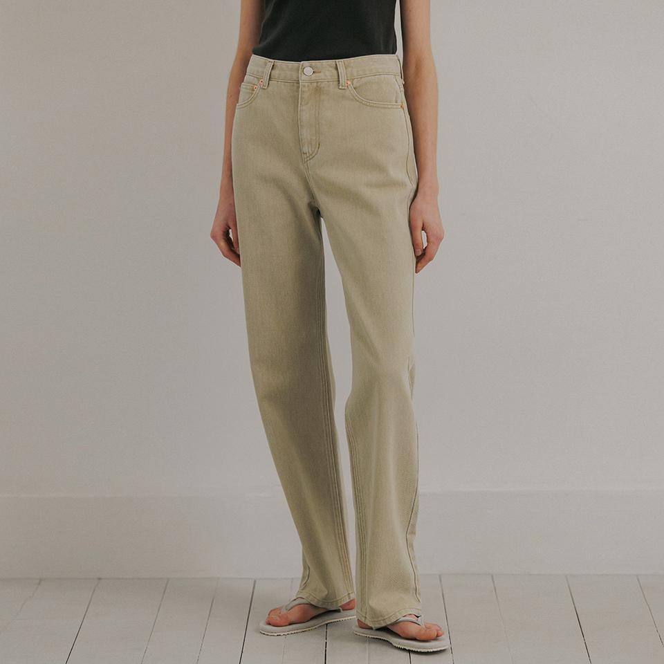 straight fit jeans (beige)