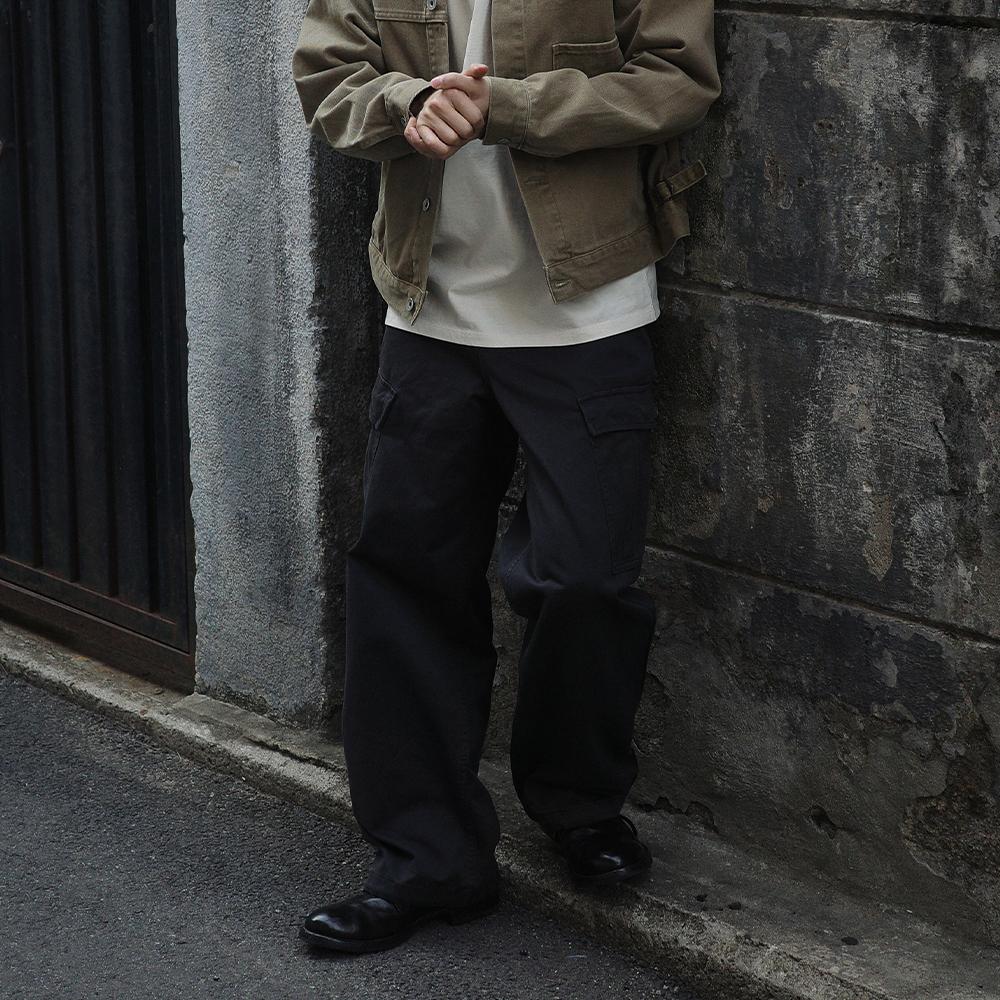 [V2] M65 WIDE CARGO PANTS [WASHED BLACK]