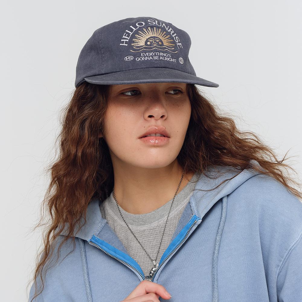 Washed Two Tone Arch Logo 6panel Cap_Gray Purple