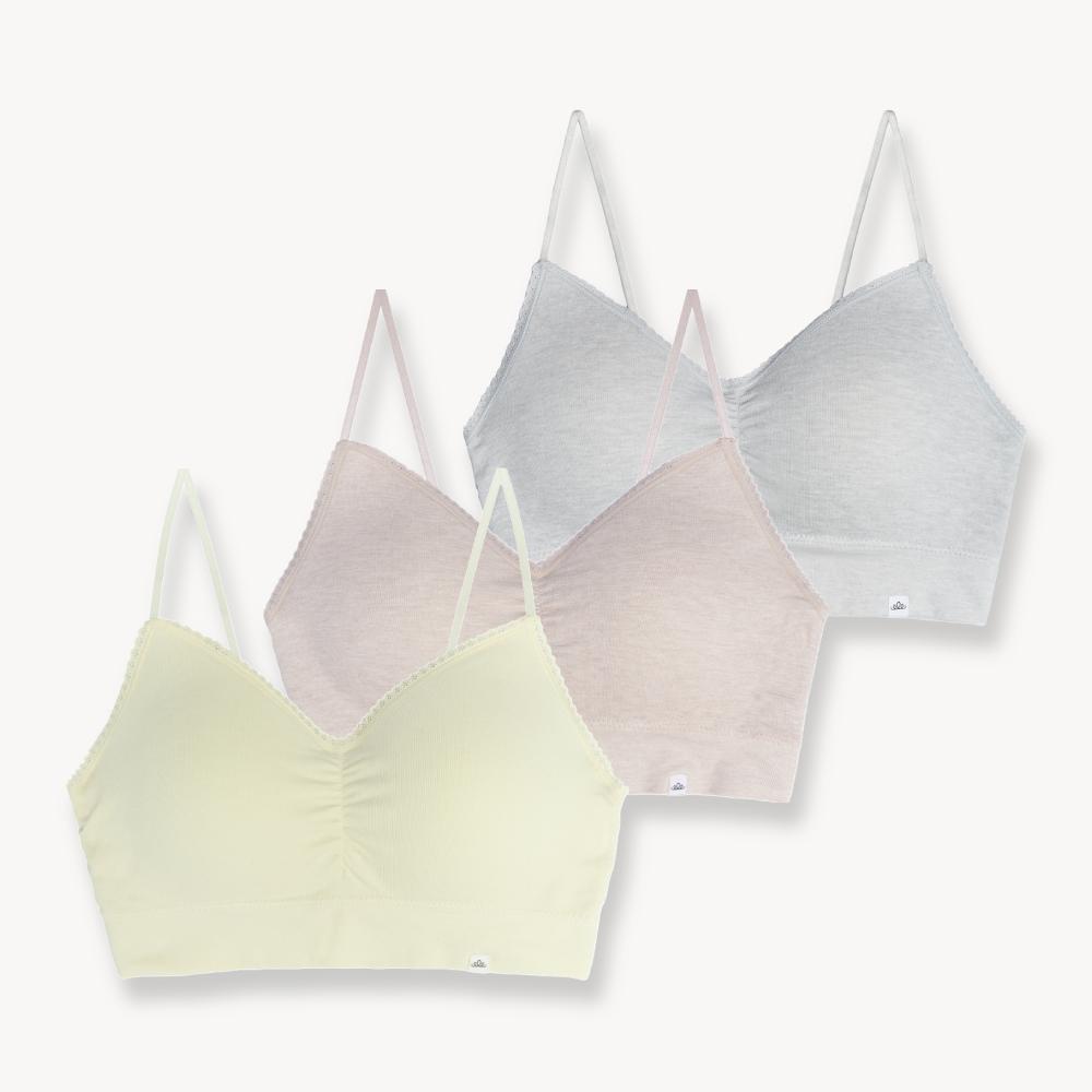 [3 pack] 소프트 셔링 노와이어 브라렛 세트