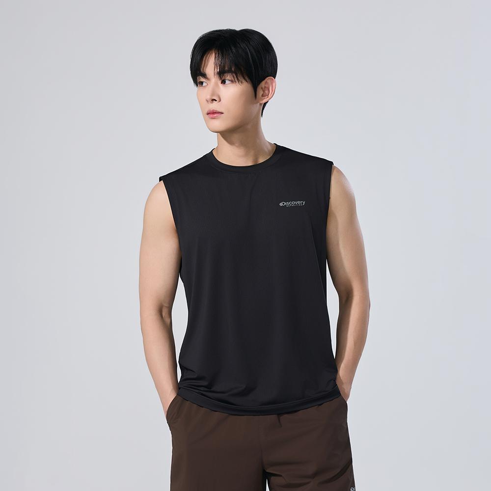남성 러닝 슬리브리스 (BLACK)