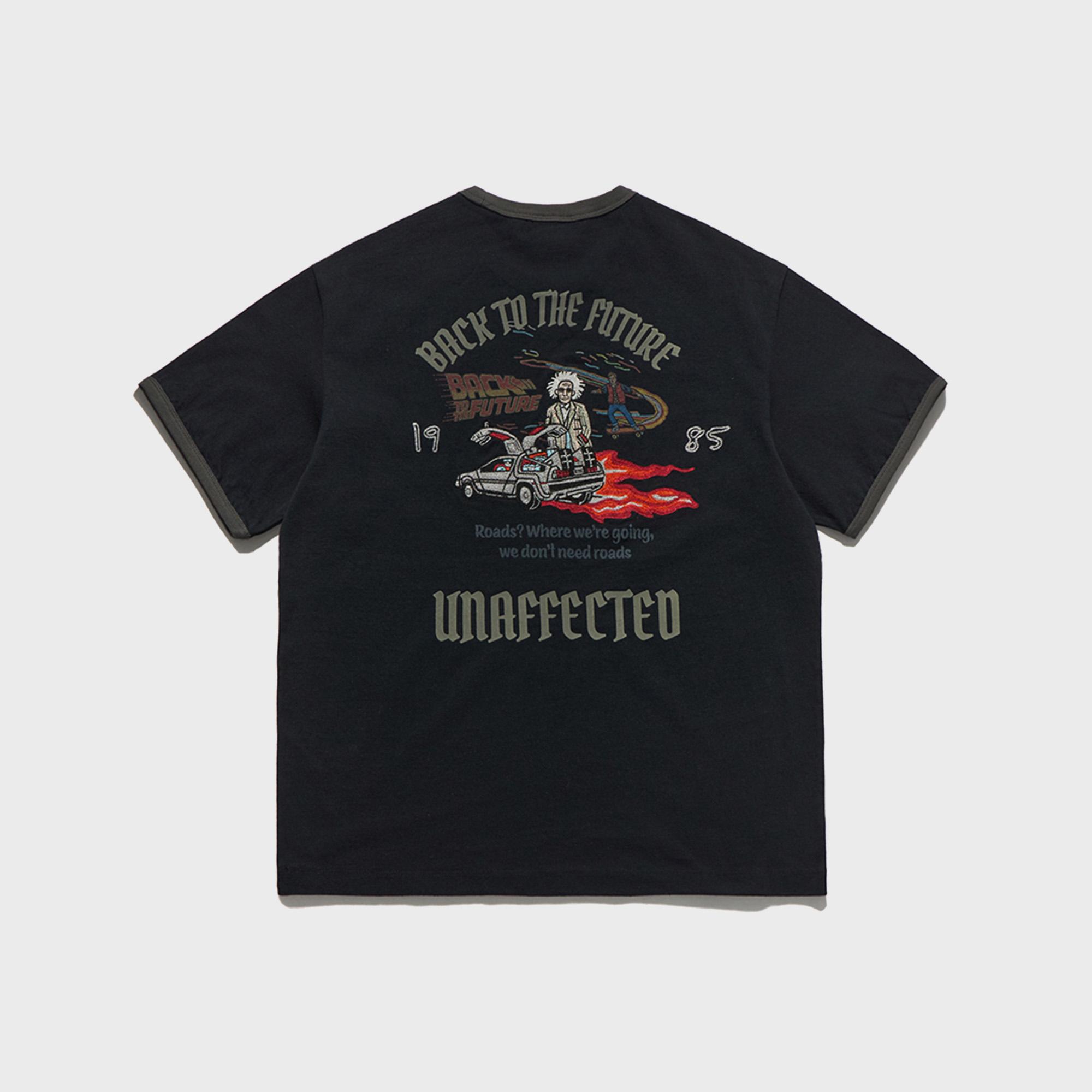 BTTF DONT NEED ROADS RINGER T-SHIRT / BLACK